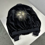 Velvet Bomber Jacket with Firework Embroidery 2