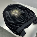 Velvet Bomber Jacket with Firework Embroidery 3