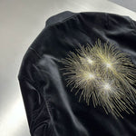 Velvet Bomber Jacket with Firework Embroidery 4