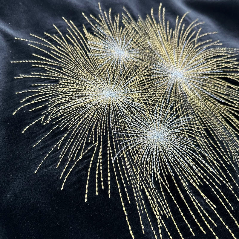 Velvet Bomber Jacket with Firework Embroidery 5