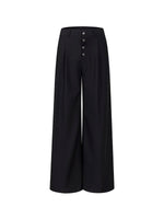 Vertical Striped Button Front Wide Pants 5