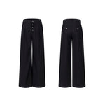 5929137881469,5929137881470,5929137881471,5929137881472, Vertical Striped Button Front Wide Pants