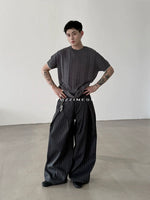 Vertical Striped Pleated Wide-Leg Pants 2