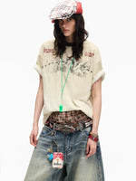 Vintage Distressed Graphic Bamboo Cotton T-Shirt 2