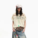 6047339236774,6047339236775,6047339236776, Vintage Distressed Graphic Bamboo Cotton T-Shirt
