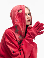 Vintage Distressed Hooded Zip-Up Sweatshirt 3