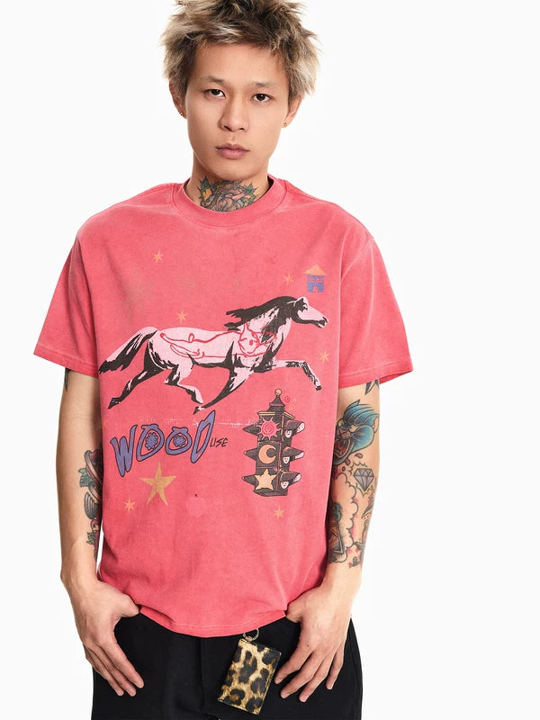 Vintage Graphic Crew Neck T-Shirt 2