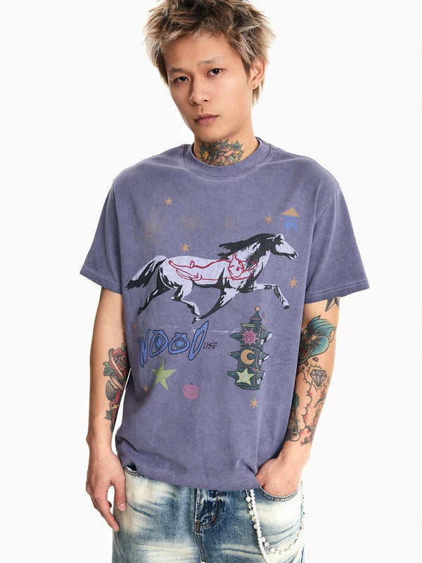 Vintage Graphic Crew Neck T-Shirt 3