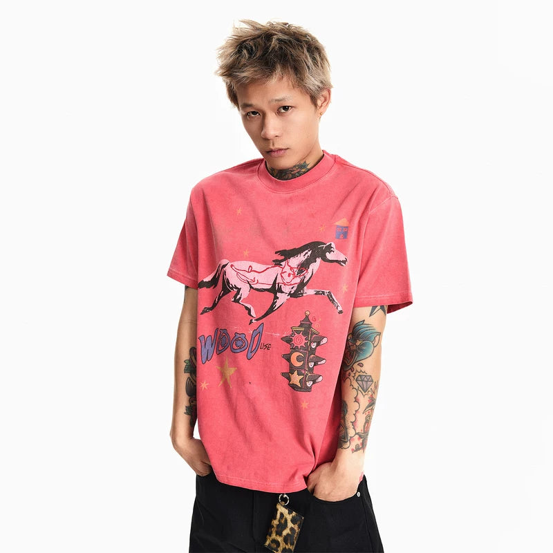 6044892620117,6044892620118,6044892620119,6044892620120, Vintage Graphic Crew Neck T-Shirt