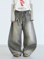 Vintage Ink Wash Wide Leg Jeans Pants 1