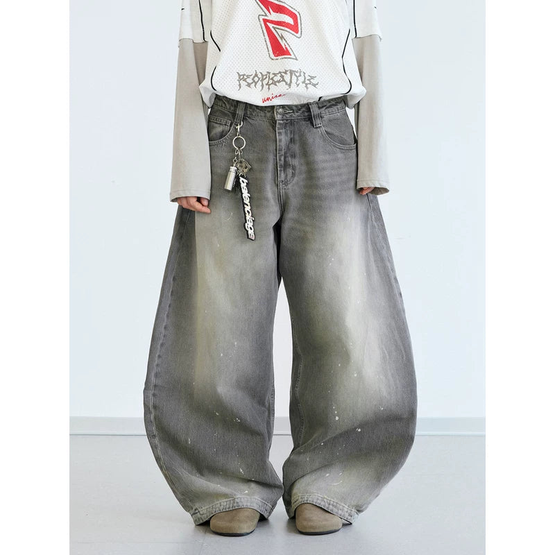 5570257404900,5570257404901,5570257404902,5570257404903, Vintage Ink Wash Wide Leg Jeans Pants
