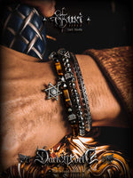 Vintage Obsidian Tiger Eye Bracelet 5