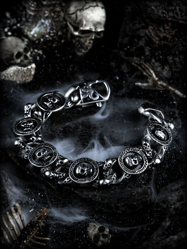 Vintage Skull Link Bracelet 1