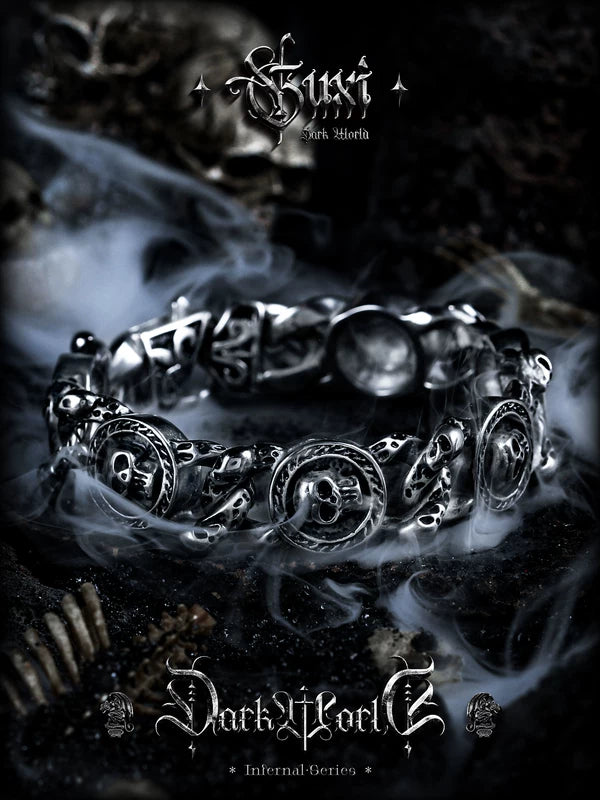 Vintage Skull Link Bracelet 2