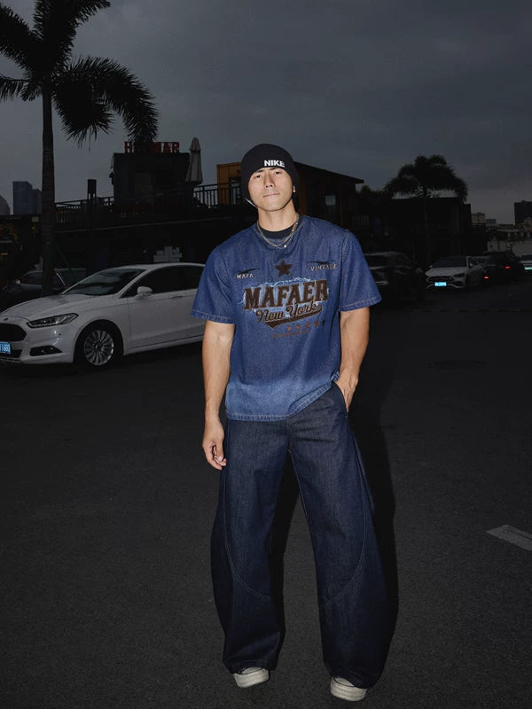 Vintage Star Graphic Denim T-Shirt 2