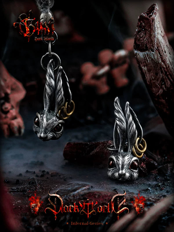 Vintage Sterling Silver Rabbit Earrings 3