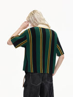 Vintage Textured Knit Polo Shirt 4