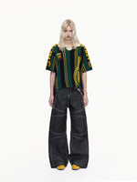 Vintage Textured Knit Polo Shirt 5