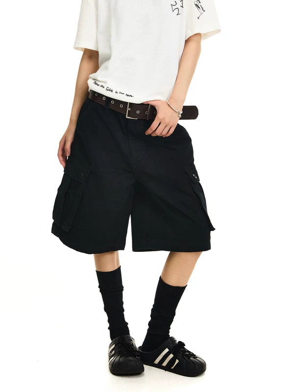 Vintage Washed Cotton Baggy Cargo Pants 3