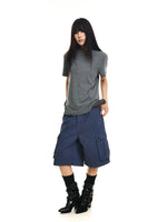 Vintage Washed Cotton Baggy Cargo Pants 4