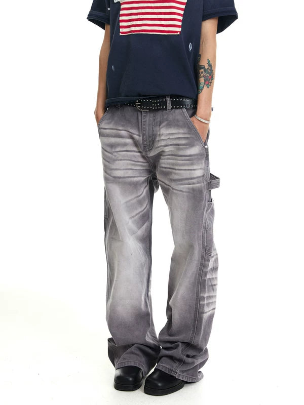 Vintage Washed Distressed Cargo Pants 2