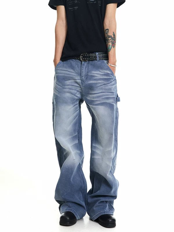 Vintage Washed Distressed Cargo Pants 3