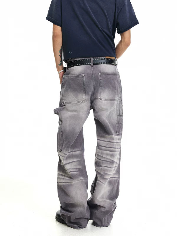 Vintage Washed Distressed Cargo Pants 4