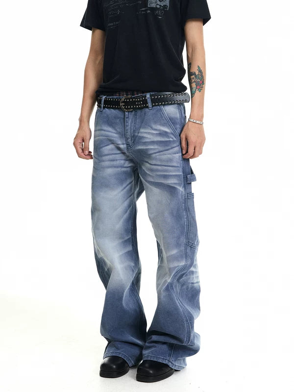 Vintage Washed Distressed Cargo Pants 5