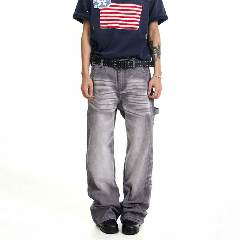6077366444295,6077366444296,6077366444297,6077366444298,6077366444299, Vintage Washed Distressed Cargo Pants
