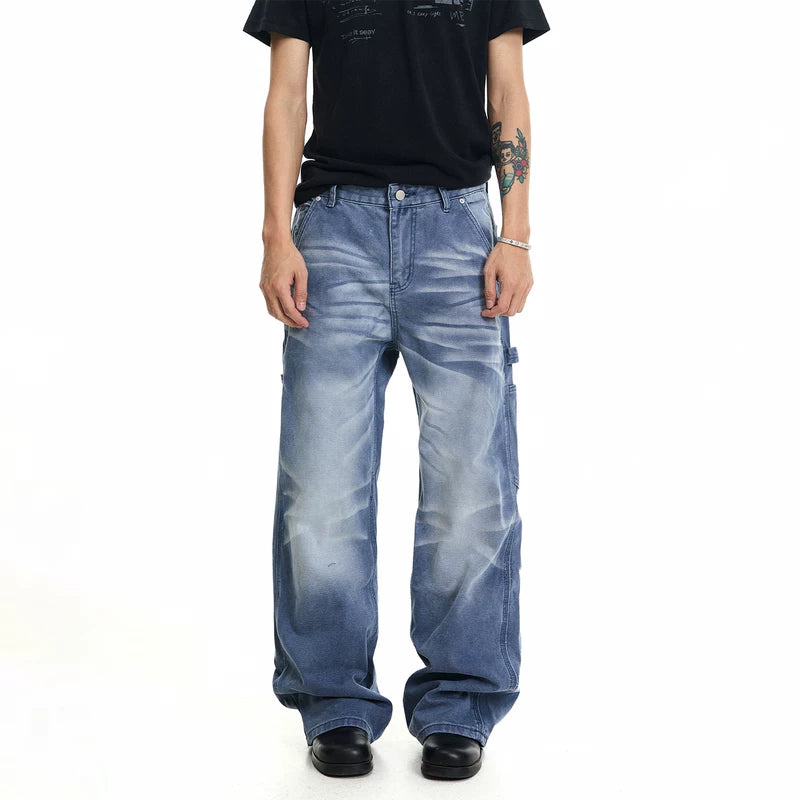 6077366444300,6077366444301,6077366444302,6077366444303,6077366444304, Vintage Washed Distressed Cargo Pants