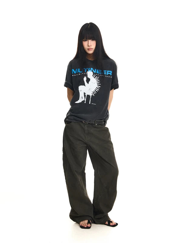 Vintage Washed Graphic Short-Sleeve T-Shirt 5