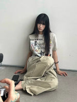 Vintage Washed Twill Wide Leg Pants 4