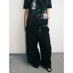 6105111368787,6105111368788,6105111368789,6105111368790,6105111368791, Vintage Washed Twill Wide Leg Pants