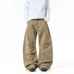 6004524285362,6004524285363,6004524285364,6004524285365,6004524285366, Vintage Washed Wide-Leg Cargo Jeans Pants