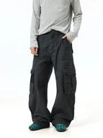 Vintage Washed Wide Leg Cargo Pants 3