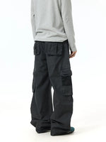 Vintage Washed Wide Leg Cargo Pants 4