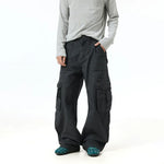 5999091609101,5999091609102,5999091609103,5999091609104,5999091609105, Vintage Washed Wide Leg Cargo Pants