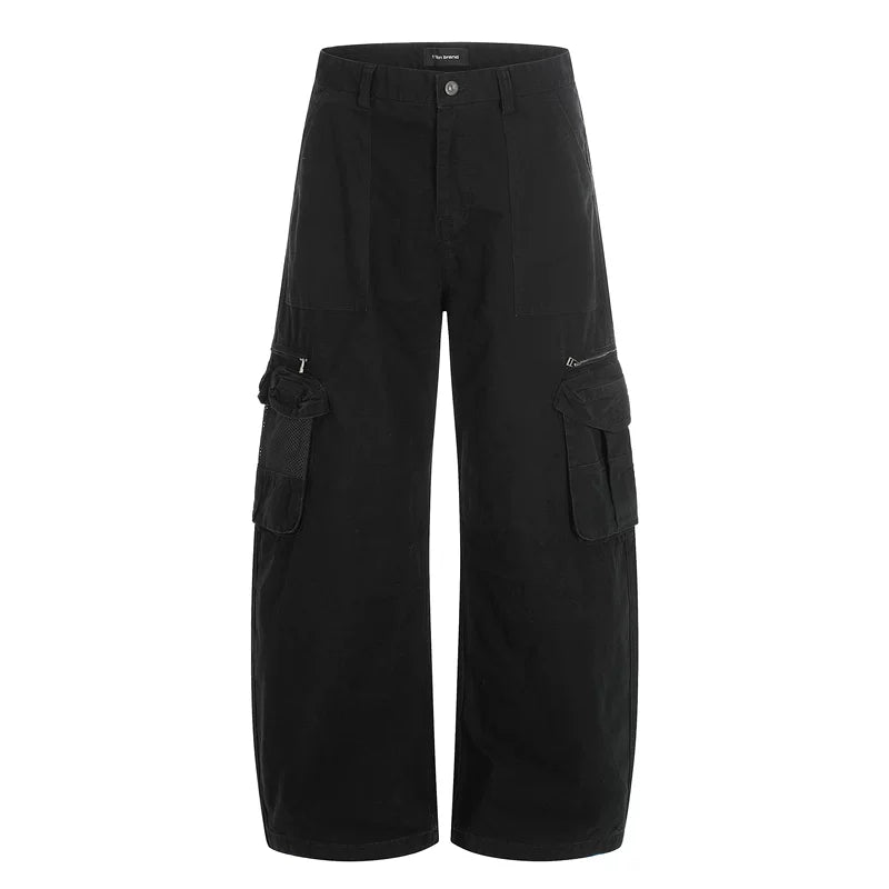 5999091609106,5999091609107,5999091609108,5999091609109,5999091609110, Vintage Washed Wide Leg Cargo Pants