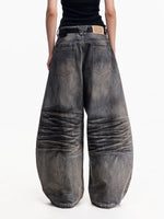 Vintage Washed Wide-Leg Denim Pants 4