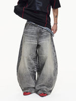 Vintage Washed Wide-Leg Loose Fit Jeans 1