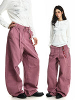 Vintage Wide Leg Deconstructed Cargo Pants 1