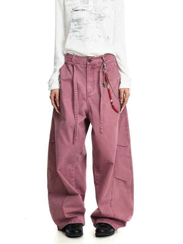 Vintage Wide Leg Deconstructed Cargo Pants 2