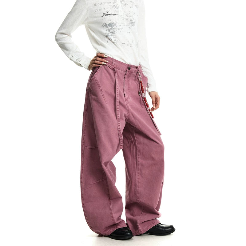 6036480481507,6036480481508,6036480481509,6036480481510, Vintage Wide Leg Deconstructed Cargo Pants