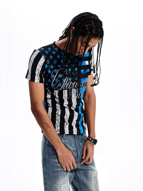 Visual Kei Flag Print T-Shirt 1