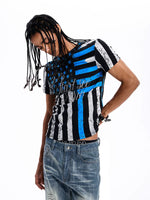 Visual Kei Flag Print T-Shirt 2