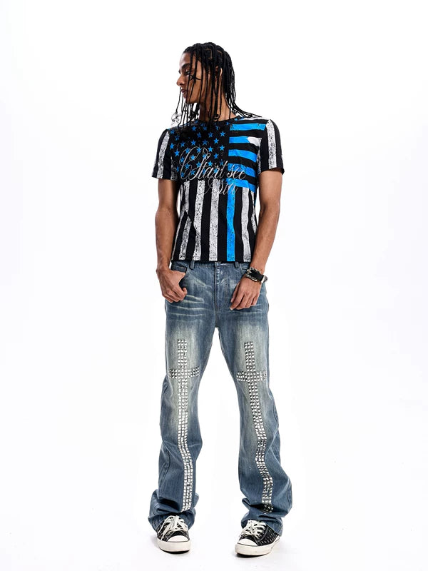 Visual Kei Flag Print T-Shirt 3