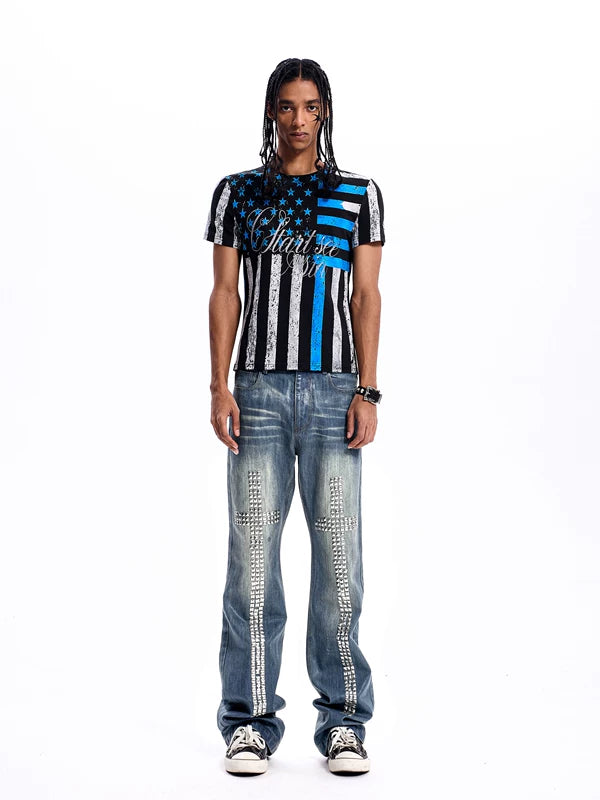 Visual Kei Flag Print T-Shirt 4