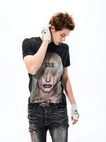 Visual Kei Portrait Print T-Shirt 3