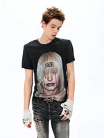 Visual Kei Portrait Print T-Shirt 4