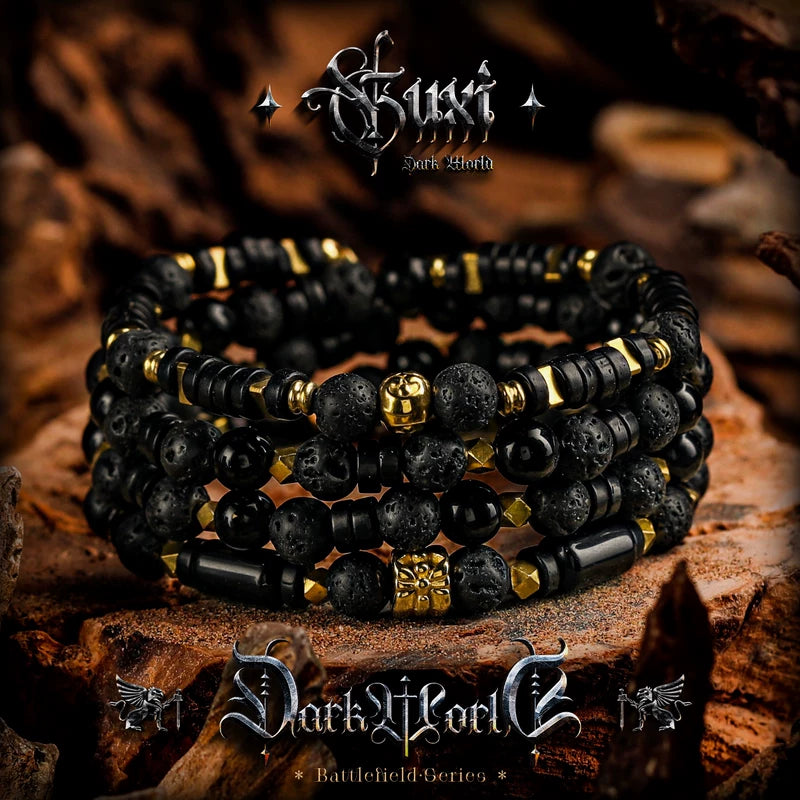 5774741124332,5774741124333,5774741124334,5774741124335, Volcanic Stone Beaded Bracelet